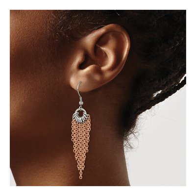 Stainless Steel IP Dangle Earrings – view 5