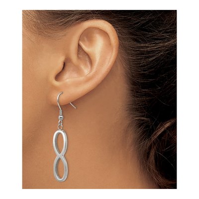 Stainless Steel Infinity Dangle Earrings – view 5