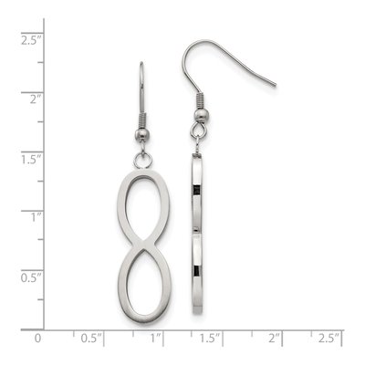Stainless Steel Infinity Dangle Earrings – view 6