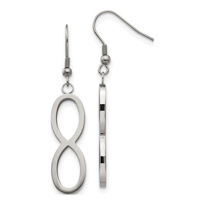 Stainless Steel Infinity Dangle Earrings