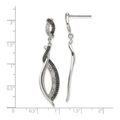 Stainless Steel CZ Dangle Earrings – view 6