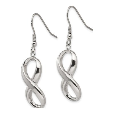 Stainless Steel Infinity Dangle Earrings – view 4