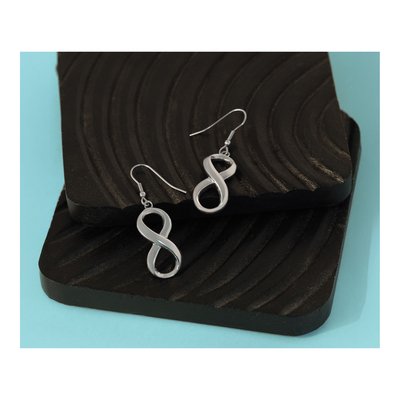 Stainless Steel Infinity Dangle Earrings – view 7