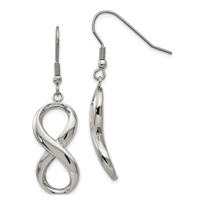 Stainless Steel Infinity Dangle Earrings