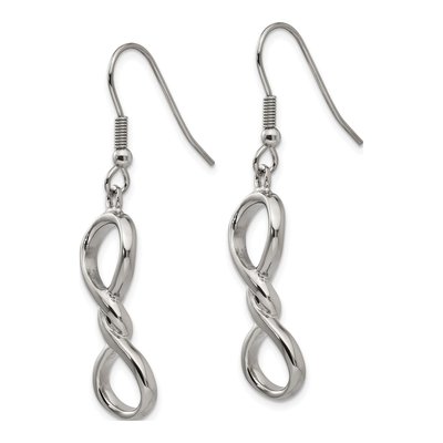 Stainless Steel Infinity Dangle Earrings – view 4