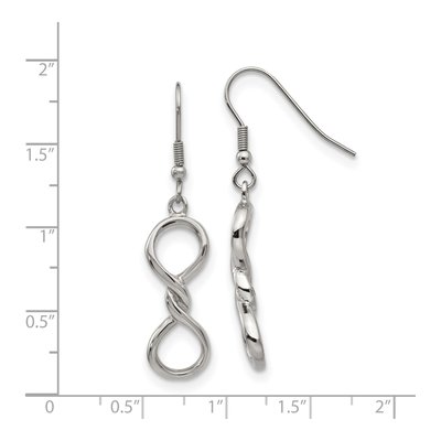 Stainless Steel Infinity Dangle Earrings – view 6