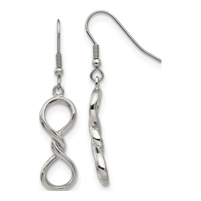 Stainless Steel Infinity Dangle Earrings