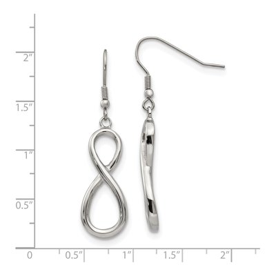 Stainless Steel Infinity Dangle Earrings – view 6