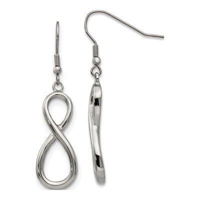 Stainless Steel Infinity Dangle Earrings