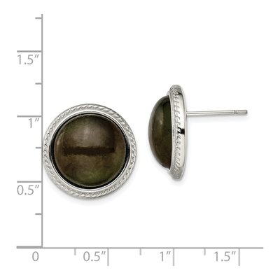Stainless Steel Labradorite Stud Earrings – view 6