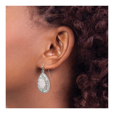 Stainless Steel CZ Dangle Earrings – view 5