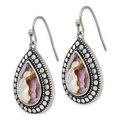 Stainless Steel Imitation Abalone Dangle Earrings – view 4