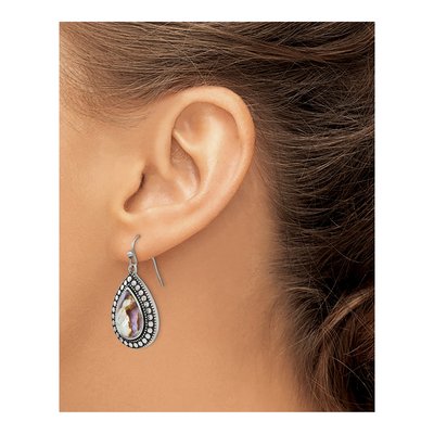 Stainless Steel Imitation Abalone Dangle Earrings – view 5