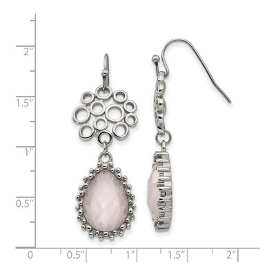 Stainless Steel Quartz Dangle Earrings – view 6