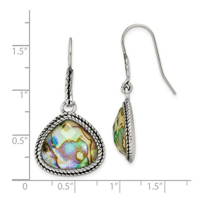 Stainless Steel Abalone Dangle Earrings – view 6