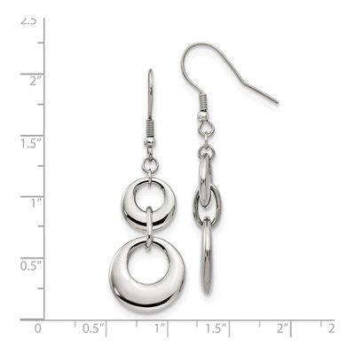 Chisel Stainless Steel Circle Dangle Earrings – view 6