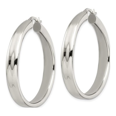 Stainless Steel Hoop Earrings – view 4