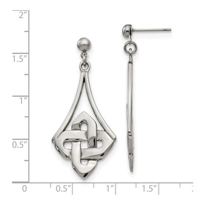 Stainless Steel Celtic Dangle Earrings – view 6
