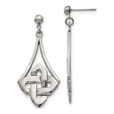 Stainless Steel Celtic Dangle Earrings