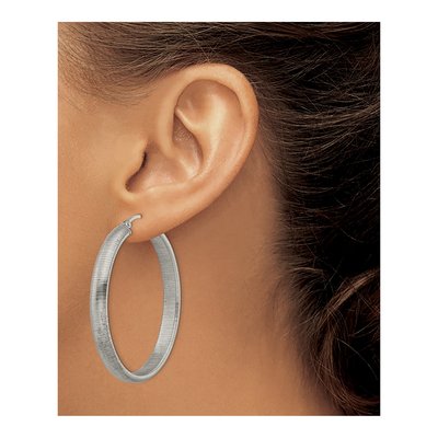 Stainless Steel Oval Hoop Earrings – view 5