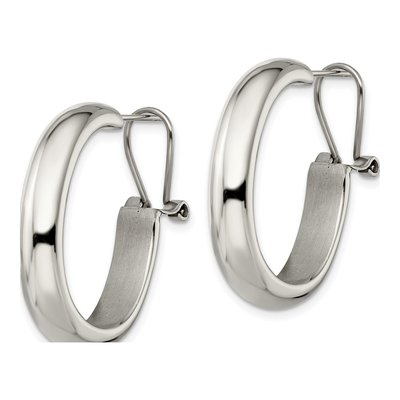 Stainless Steel 29mm Hoop Earrings – view 4