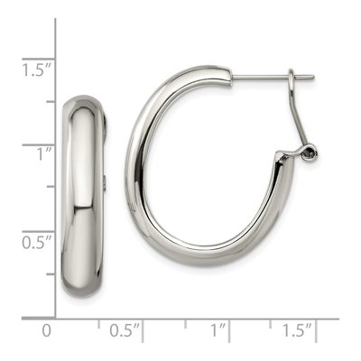 Stainless Steel 29mm Hoop Earrings – view 6
