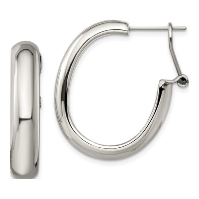 Stainless Steel 29mm Hoop Earrings