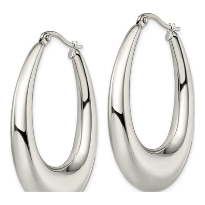 Stainless Steel Teardrop Hoop Earrings – view 4