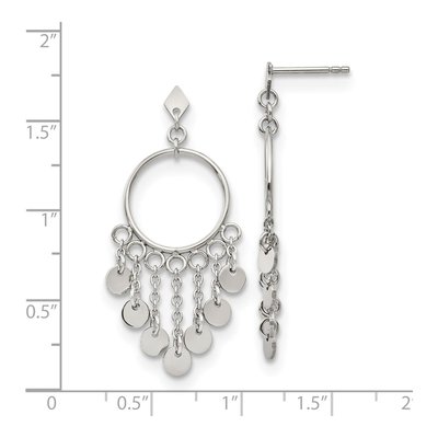 Chisel Stainless Steel Polished Dangle Earrings – view 6