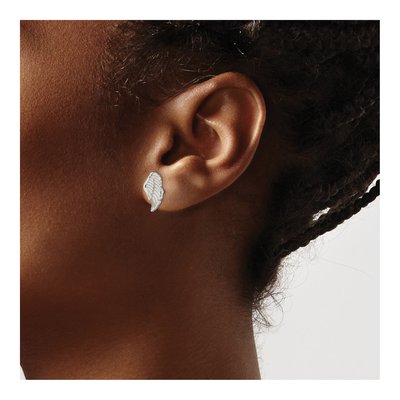 Stainless Steel Wing Stud Earrings – view 5