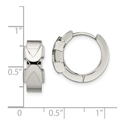 Stainless Steel Huggie Hoop Earrings – view 6