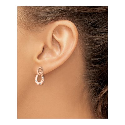 Stainless Steel Crystal Dangle Earrings – view 5