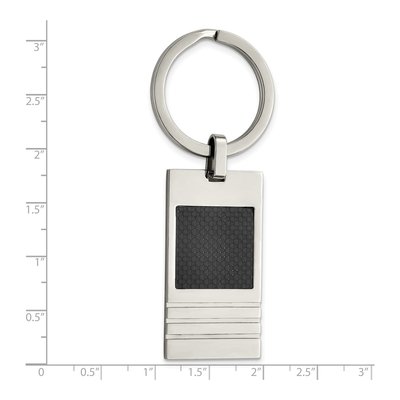 Stainless Steel Black Carbon Fiber Key Ring – view 6