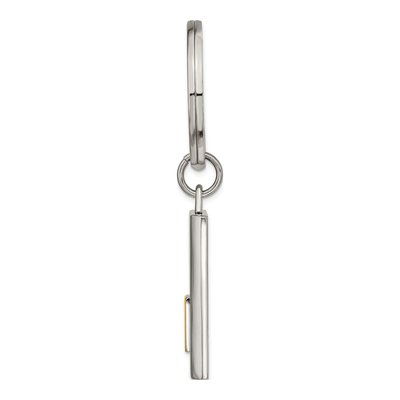 Stainless Steel Gold-Tone Key Ring – view 5