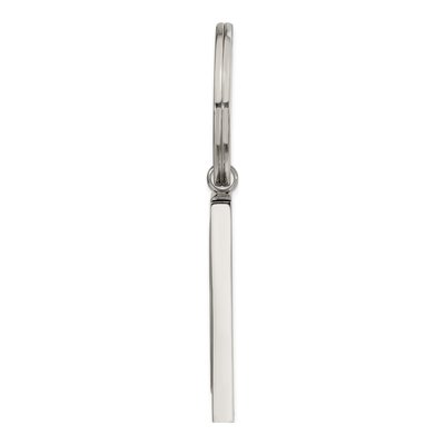 Men's Stainless Steel Textured Key Ring – view 5
