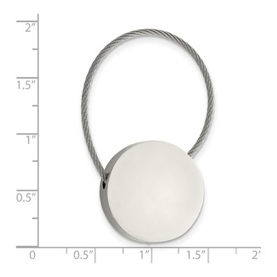 Stainless Steel Polished Cable Key Ring – view 5