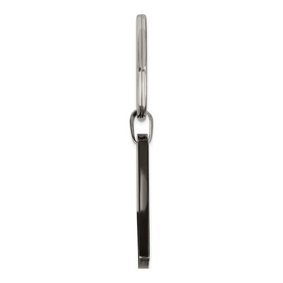 Stainless Steel Black IP Dad Key Ring – view 4