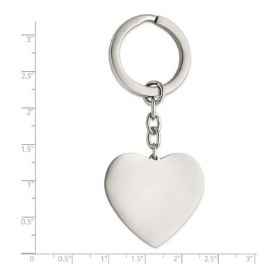 Stainless Steel Heart Key Ring – view 5
