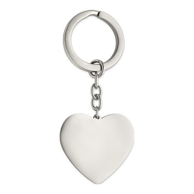 Stainless Steel Heart Key Ring