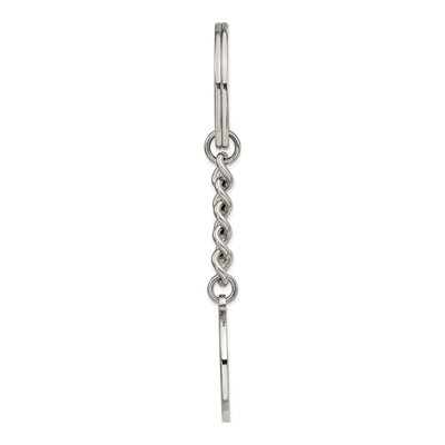 Stainless Steel Red Enamel Medical Key Ring – view 3
