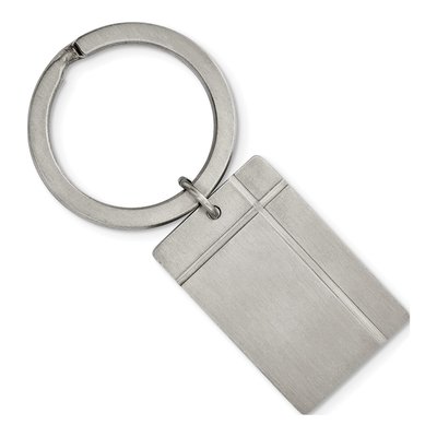 Stainless Steel Brushed Key Ring for Men
