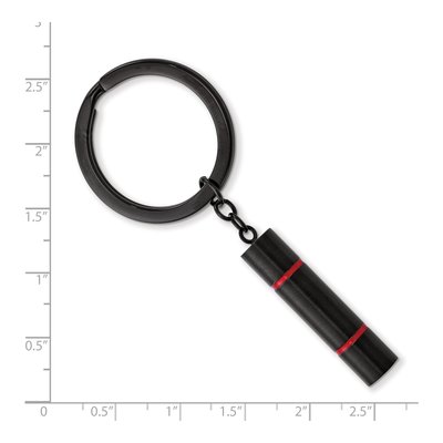 Stainless Steel Black IP Key Ring – view 2