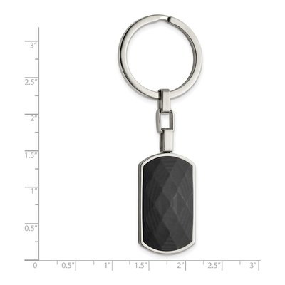 Stainless Steel Carbon Fiber Key Ring – view 4