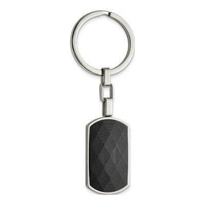 Stainless Steel Carbon Fiber Key Ring