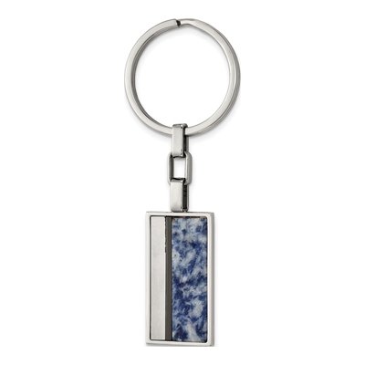 Men's Stainless Steel Black IP Key Ring