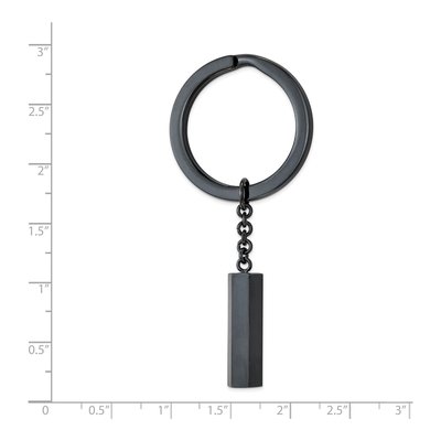 Stainless Steel Dark Grey Key Ring – view 3