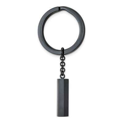 Stainless Steel Dark Grey Key Ring