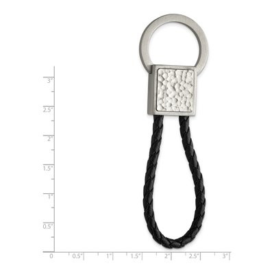 Stainless Steel Leather Key Ring for Men – view 4