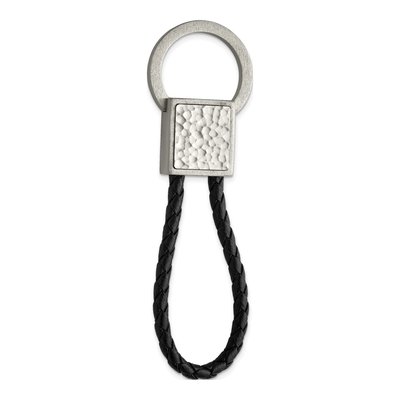 Stainless Steel Leather Key Ring for Men