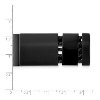 Men's Stainless Steel Black IP Cable Money Clip – view 6